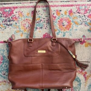 Lily Jade Chestnut Leather Tote Bag
